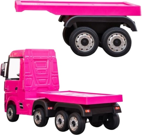 NACZEPA DO POJAZDU NA AKUMULATOR EVA HL358 MERCEDES ACTROS RÓŻOWA