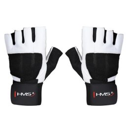 RST04 WHITE-BLACK ROZM. L RĘKAWICE NA SIŁOWNIĘ HMS