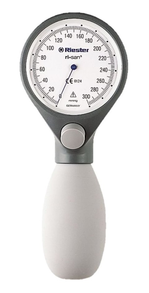 RIESTER Ri-san Ciśnieniomierz zegarowy-1512 Mankiet na rzepy dla dorosłych 24 - 32 cm, ciemnoszary
