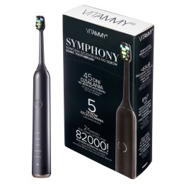 VITAMMY Symphony / black + etui VITAMMY case 3 black Zestaw prezentowy - szczoteczka soniczna i etui