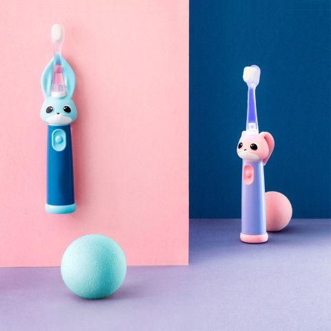 Vitammy Bunny Blue Szczoteczka soniczna do zębów dla dzieci 0-3 lat z nanowłóknami i LED