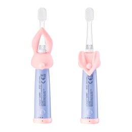 Vitammy Bunny Pink Szczoteczka soniczna dla dzieci 0-3 lata ze światełkiem LED i nanowłóknami
