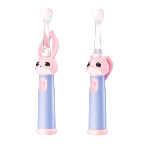 Vitammy Bunny Pink Szczoteczka soniczna dla dzieci 0-3 lata ze światełkiem LED i nanowłóknami