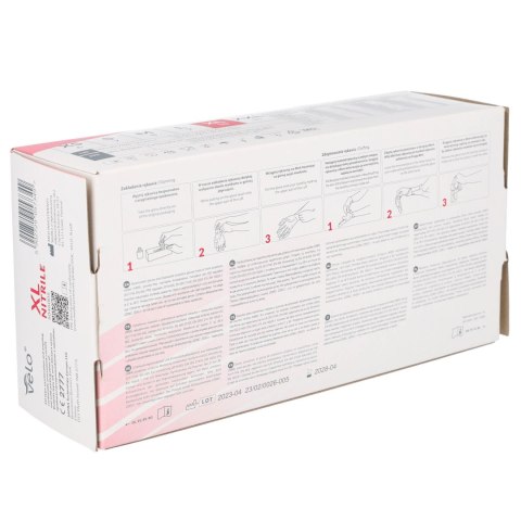 VELO NITRIL XL RĘKAWICE ZABIEGOWE NITRYLOWE BEZPUDR.NIEBIESKIE VELO (OP.100)- rozm. XL