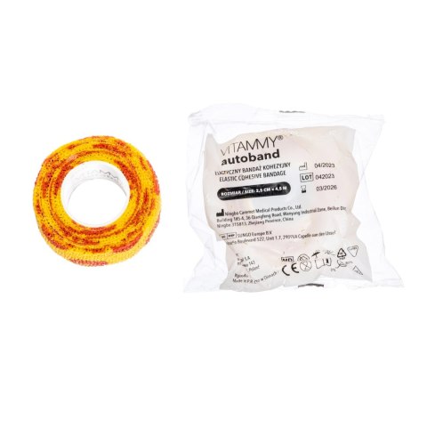 Vitammy Autoband błyskawice 2,5cm x 450cm Elastyczny bandaż kohezyjny samoprzylepny