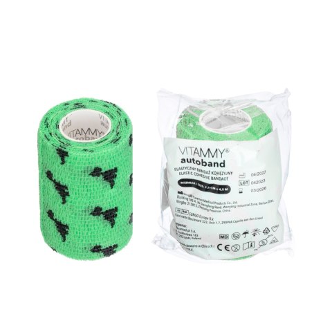 Vitammy Autoband dinozaury 7,5cm x 450cm Elastyczny bandaż kohezyjny samoprzylepny