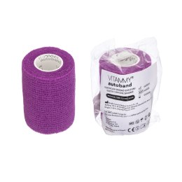 Vitammy Autoband kolor fioletowy 7,5cm x 450cm Elastyczny bandaż kohezyjny samoprzylepny