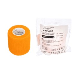 Vitammy Autoband kolor pomarańczowy 5cm x 450cm Elastyczny bandaż kohezyjny samoprzylepny