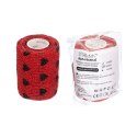Vitammy Autoband serduszka czarne 7,5cm x 450cm Elastyczny bandaż kohezyjny samoprzylepny