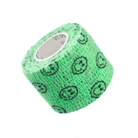 Vitammy Autoband zielone buźki 5cm x 450cm Elastyczny bandaż kohezyjny samoprzylepny