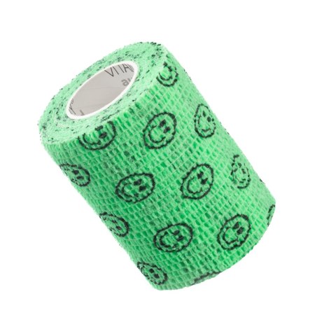 Vitammy Autoband zielone buźki 7,5cm x 450cm Elastyczny bandaż kohezyjny samoprzylepny