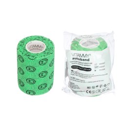 Vitammy Autoband zielone buźki 7,5cm x 450cm Elastyczny bandaż kohezyjny samoprzylepny