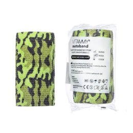 Vitammy Autoband zielone moro 10cm x 450cm Elastyczny bandaż kohezyjny samoprzylepny