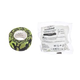 Vitammy Autoband zielone moro 2,5cm x 450cm Elastyczny bandaż kohezyjny samoprzylepny
