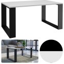 STOLIK KAWOWY ŁAWA LOFT MODERN BIEL CZERŃ 58x90 CM