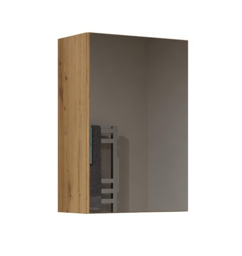 Szafka Łazienkowa Wisząca Z Lustrem Dąb Artisan Lapo 40 cm Lustro 3 Półki