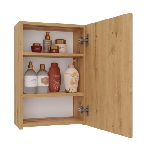 Szafka Łazienkowa Wisząca Z Lustrem Dąb Artisan Lapo 40 cm Lustro 3 Półki