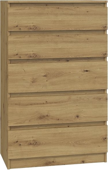 Komoda z 5 Szufladami Duża Do Salonu 70x109x40 cm Artisan Lilia L5 Pojemna