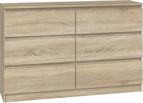 Komoda z szufladami Lilia L6 120 cm Duża Do Salonu Pojemna Dąb Sonoma