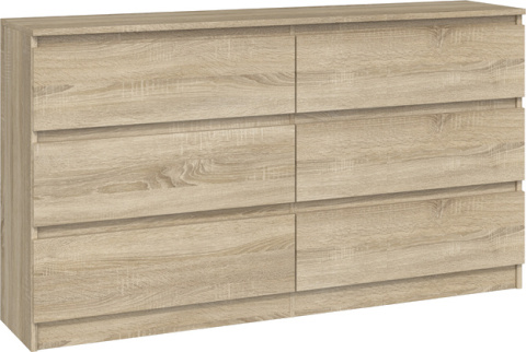 Komoda z szufladami Lilia L6 140 cm Duża Do Salonu Pojemna Dąb Sonoma