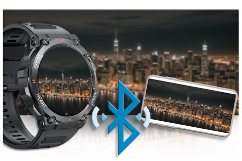SMARTWATCH MĘSKI Gravity GT7-1 PRO - WYKONYWANIE POŁĄCZEŃ, PULSOKSYMETR (sg018a)