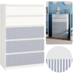 Komoda z 5 Szufladami Duża Do Salonu 70x109x40cm Arte Blue Lilia L5 Pojemna