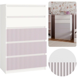 Komoda z 5 Szufladami Duża Do Salonu 70x109x40cm Arte Pink Lilia L5 Pojemna