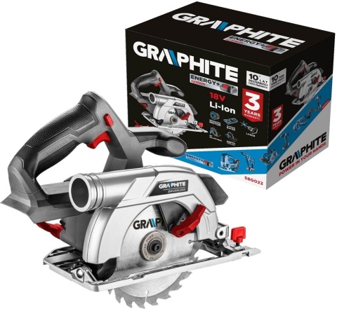GRAPHITE PILARKA TARCZOWA 18V LI-LON, 165MM T 58G023 SILNIK BEZSZCZOTKOWY