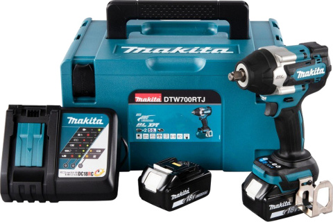 MAKITA DTW700RTJ KLUCZ UDAROWY AKUMULATOROWY 1/2'' 700NM 18V LTX 2*5.0AH
