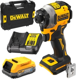 ZAKRĘTARKA UDAROWA AKUMULATOROWA DEWALT DCF850E1T 1/4' 18V XR 1*1.7AH 208Nm