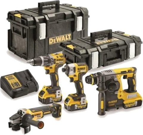 DEWALT ZESTAW ELEKTRONARZĘDZI COMBO 18V DCG405 DCH273 DCD796 DCF887 3*5.0AH
