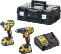 DEWALT ZESTAW ELEKTRONARZĘDZI 18V DCD791 + DCF887 2*5.0AH