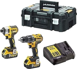 DEWALT ZESTAW ELEKTRONARZĘDZI 18V DCD791 + DCF887 2*5.0AH