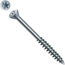 WKRĘT DO PODŁÓG (500) TX 3.5*45MM OCYNK BIAŁY, MAŁY ŁEB