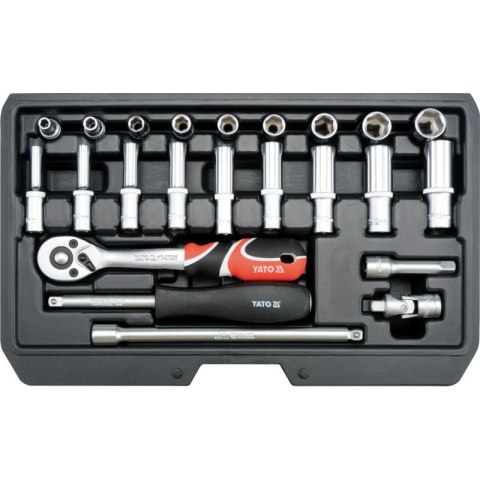 YATO YT-14451 ZESTAW NARZĘDZIOWY 23 CZĘŚCI 1/4''
