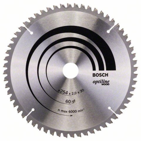 BOSCH PIŁA TARCZOWA 254*30*60 DREWNO