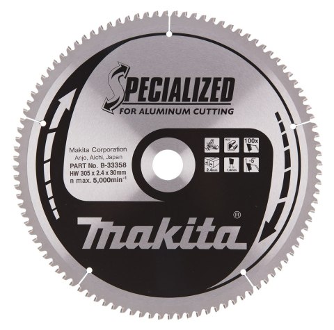 MAKITA PIŁA SPIEKOWA DO ALUMNIUM 305*30 100Z