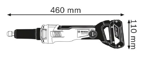 SZLIFIERKA PROSTA AKUMULATOROWA GGS 18V-23 LC 0*AH