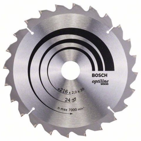 BOSCH PIŁA TARCZOWA-T OPTILINE WOOD 216*2,0*30/Z24