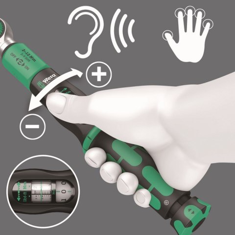 WERA KLUCZ DYNAMOMETRYCZNY SAFE-TORQUE A 2 1/4'',2-12 NM, 2-12 NM