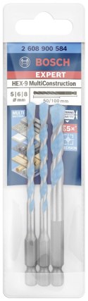 WIERTŁO EXPERT MULTICONSTRUCTION HEX-9 SET 3PC