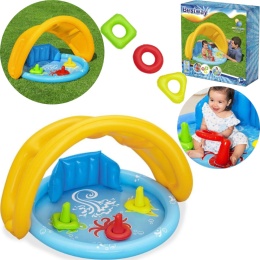 Basenik dmuchany Dla Dzieci z Daszkiem Oparciem Sorterem 115x89x76 Bestway