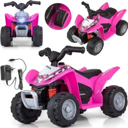 Quad dla Dzieci Pojazd na Akumulator HONDA ATV Dźwięk Światło Pink Milly M