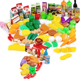 PLASTIKOWE WARZYWA OWOCE DO KUCHNI 120 SZT