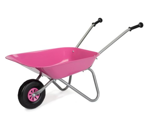 Taczki Taczka Metalowa dla Dzieci udźwig 25 kg Różowa Rolly Toys