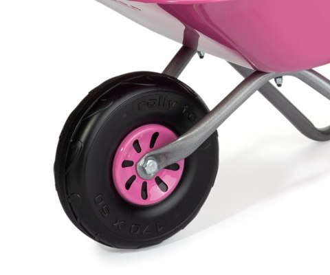 Taczki Taczka Metalowa dla Dzieci udźwig 25 kg Różowa Rolly Toys