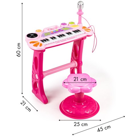 Keyboard Organki dla Dzieci Pianinko z Mikrofonem Karaoke mp3 + taborecik