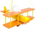 Lampa Wisząca Samolot żółty pomarańczowy E27 Sufitowa Drewniana dla Dzieci