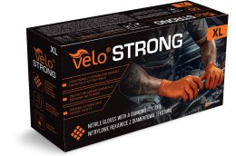 VELO STRONG pomarańczowe rozm. XL /50 szt. Rękawice nitrylowe