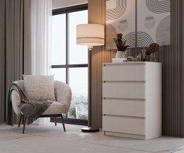 Komoda z szufladami Lilia L4 70 cm Duża Do Salonu sypialni Pojemna Kaszmir